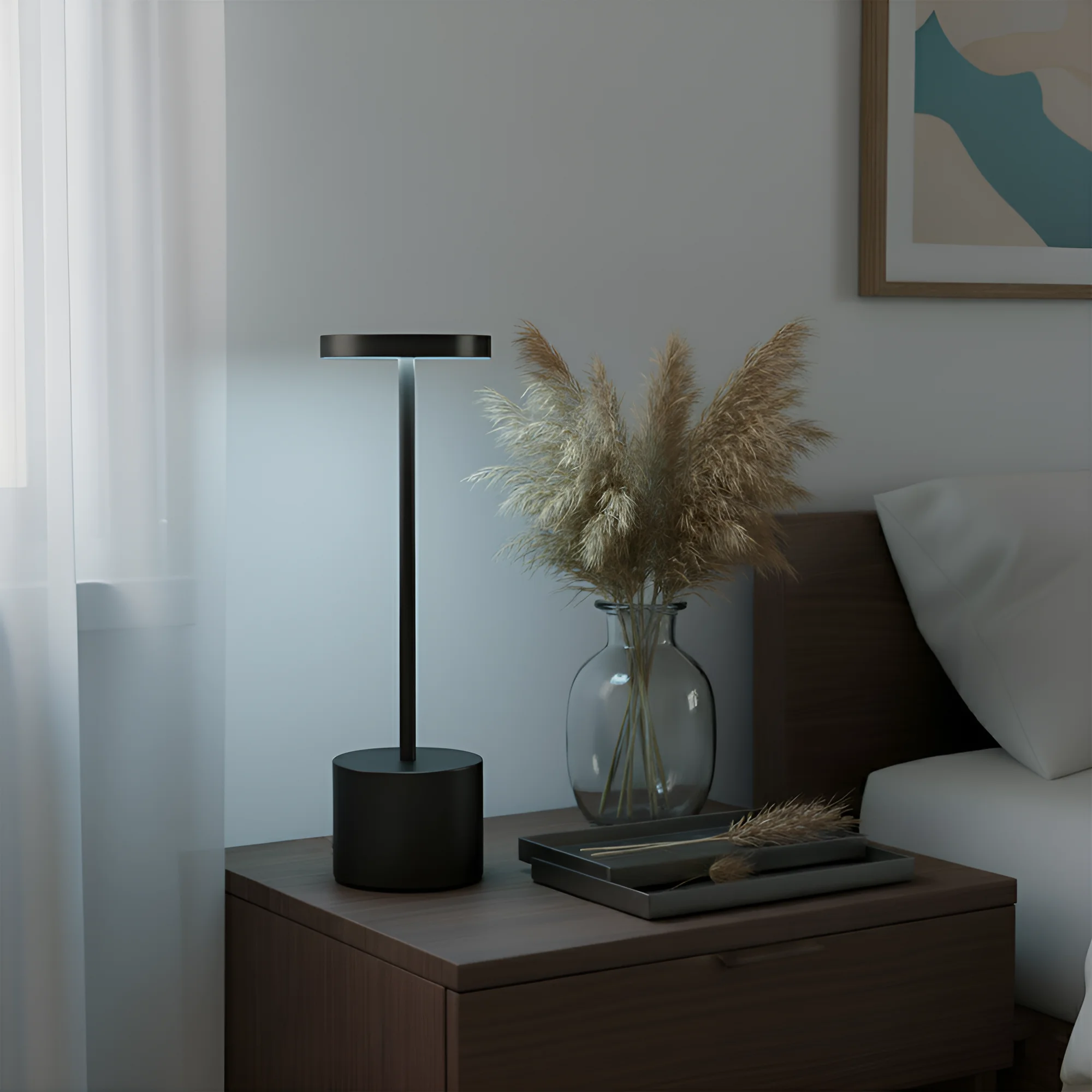 Punjiva LED stona lampa 2W CCT crna Braytron Luxe
