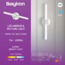 LED svetiljka za ogledalo 450 mm 7W CCT hrom IP44 Braytron Lily