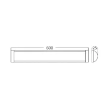 LED linijska svetiljka 0,6 m 18W 3000K Braytron ProLine