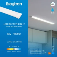 LED linijska svetiljka 0,6 m 18W CCT Braytron ProLine