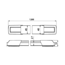 LED linijska svetiljka 1,2 m 36W 3000K Braytron ProLine (BN19-01203)
