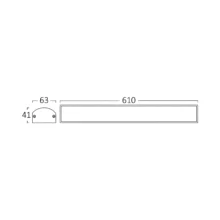LED linijska svetiljka 0,6 m 20W 4000K siva Braytron ProLine