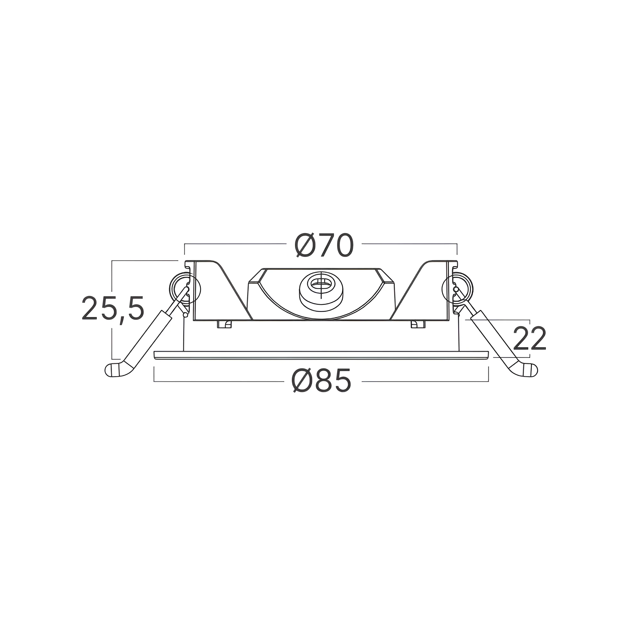 LED panel ugradni okrugli 3" 3W 4000K bela Braytron Panel Plus - Слика 7
