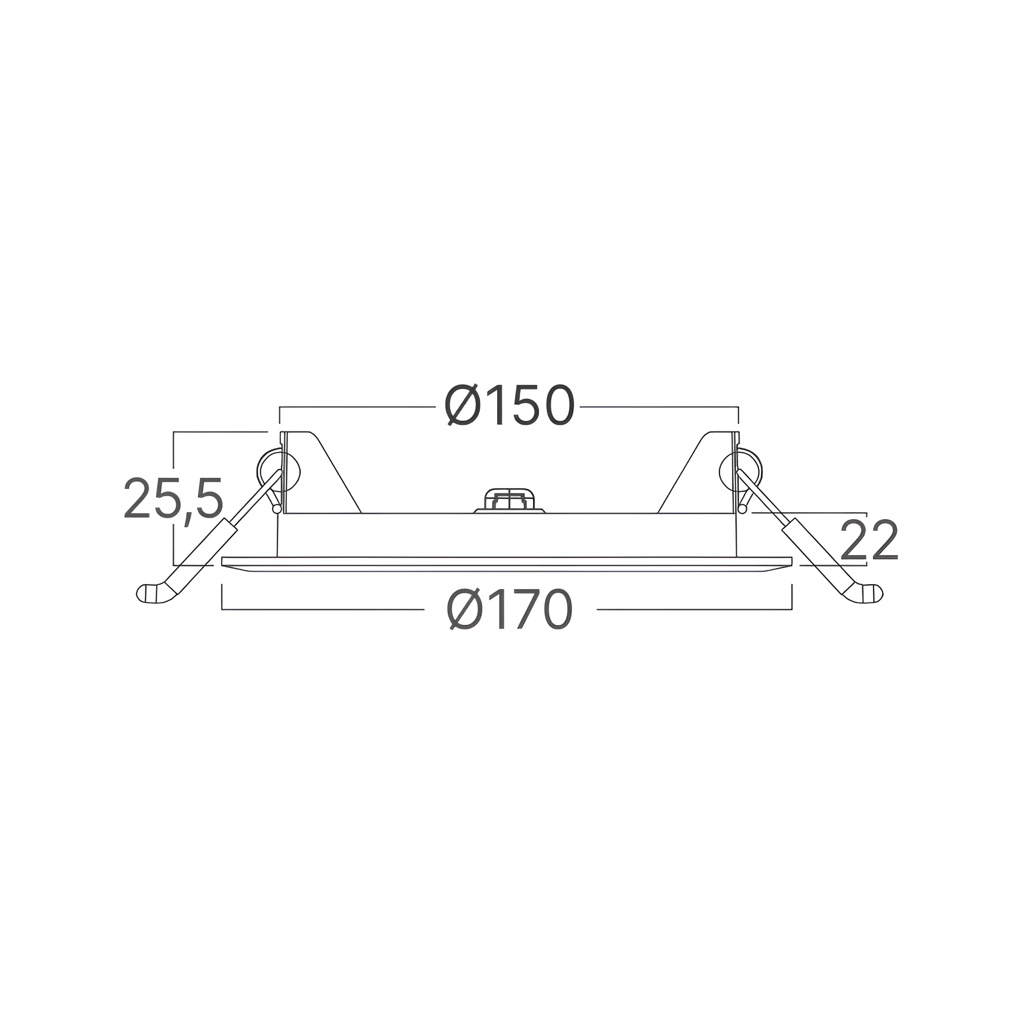 LED panel ugradni okrugli 6" 12W 6500K bela Braytron Panel Plus - Слика 7
