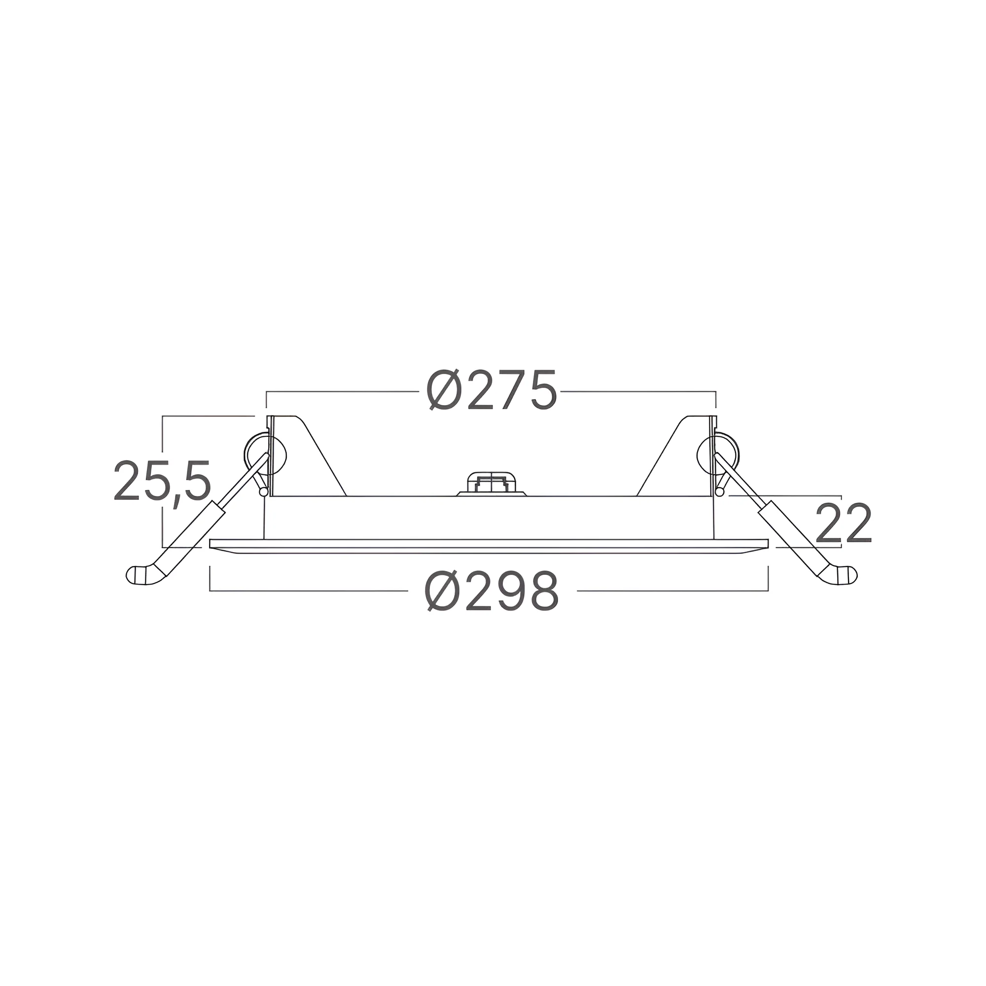 LED panel ugradni okrugli 10" 24W 3000K bela Braytron Panel Plus - Слика 7