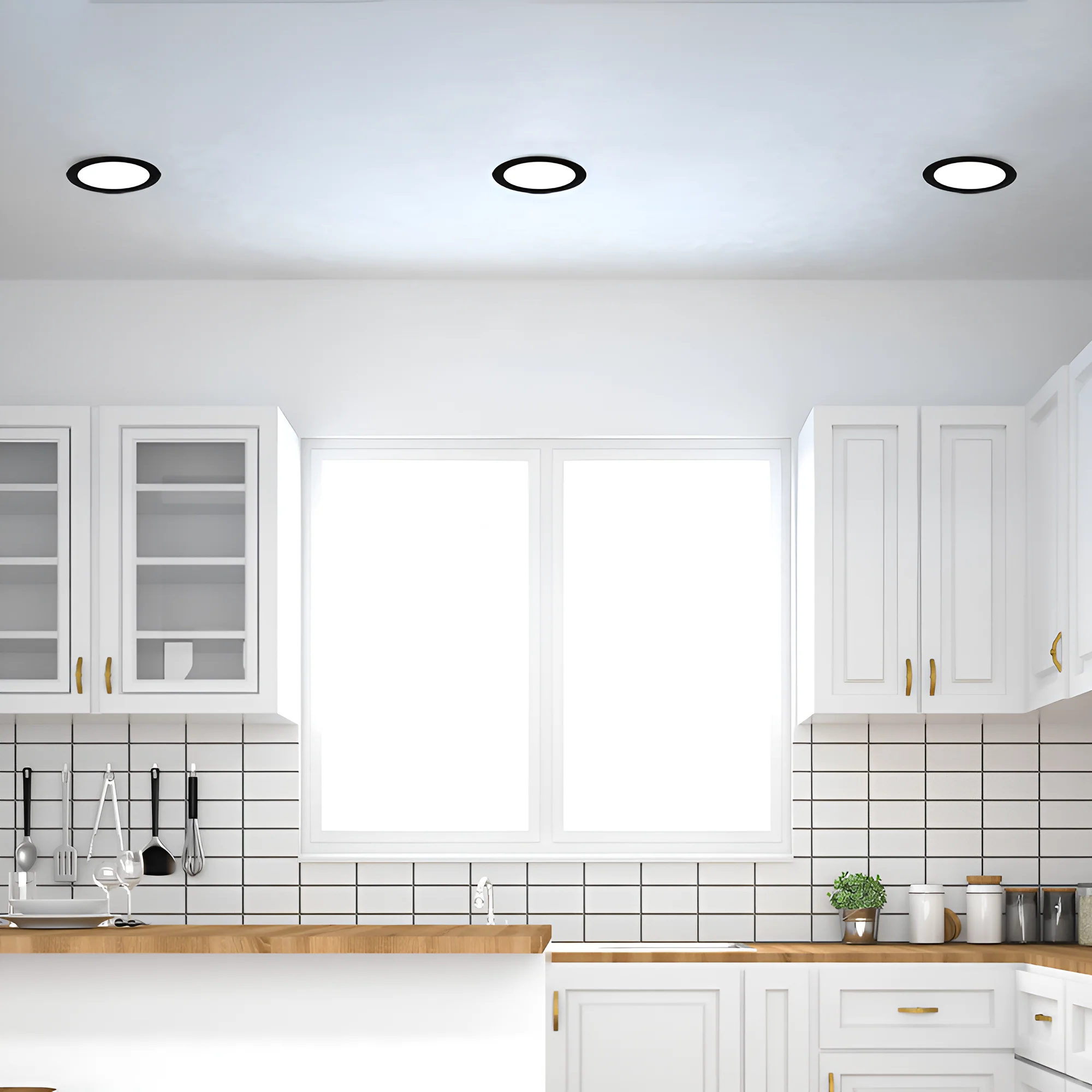LED panel ugradni okrugli 4″ 6W CCT DIM crna Braytron SmartPanel
