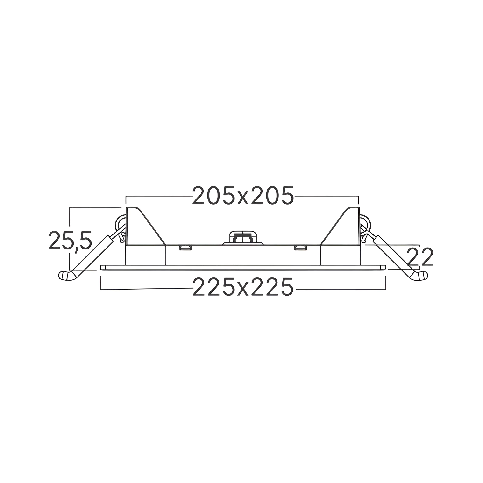 LED panel ugradni kvadratni 8" 18W 6500K bela Braytron Panel Plus - Слика 7