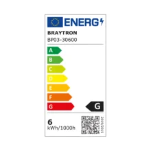LED panel nadgradni okrugli 4″ 6W 3000K bela Braytron PanelLine