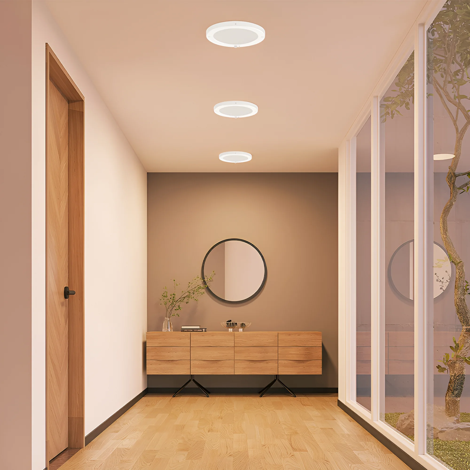 LED panel ugradni sa senzorom okrugli 9" 20W CCT bela Braytron PanelLine - Слика 2