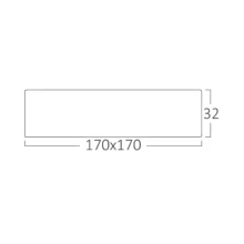 LED panel nadgradni kvadratni 6″ 12W 3000K bela Braytron PanelLine
