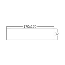 LED panel nadgradni kvadratni 6″ 12W 4000K bela Braytron PanelLine