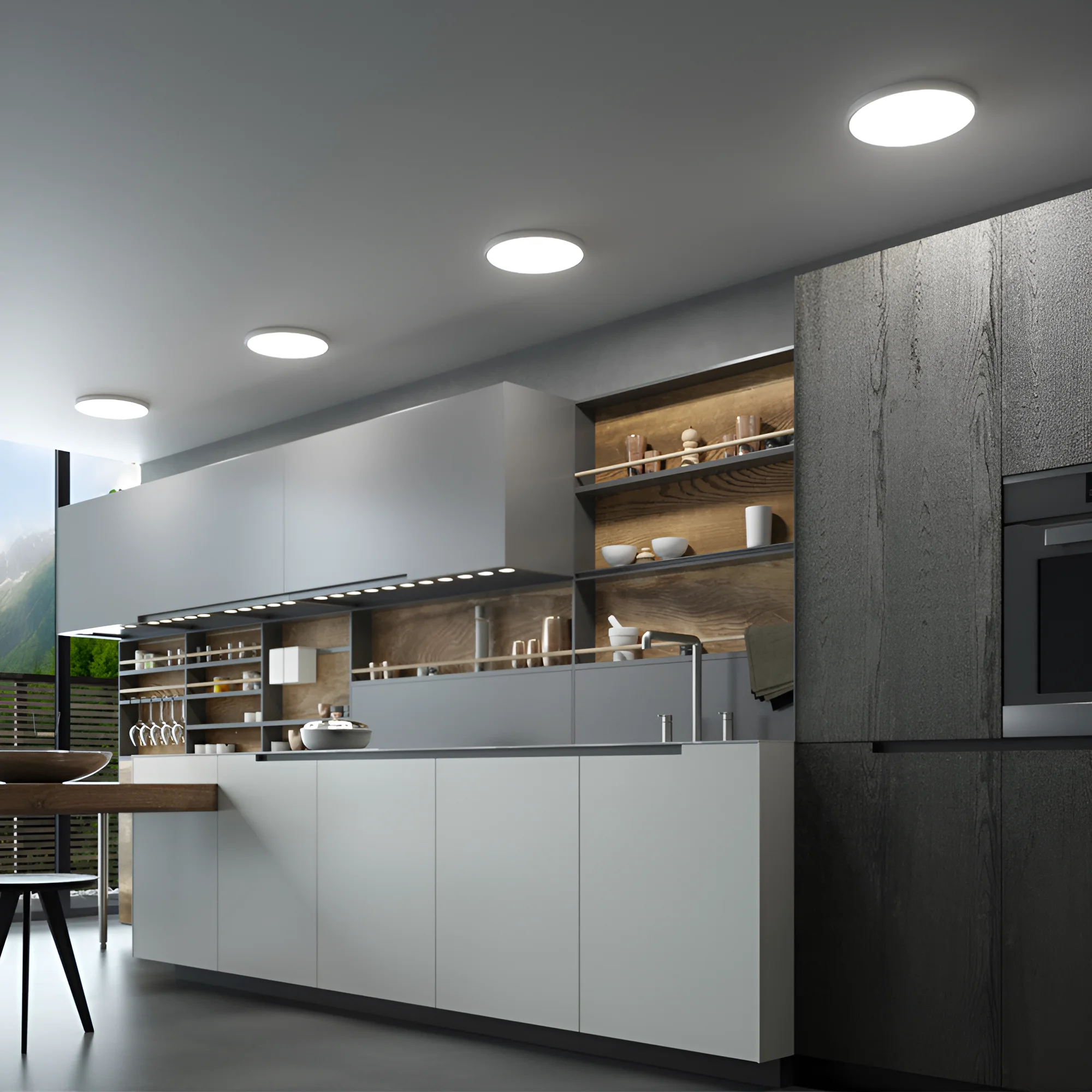 LED plafonjera okrugla 45W drvo CCT 3u1 Braytron Jade