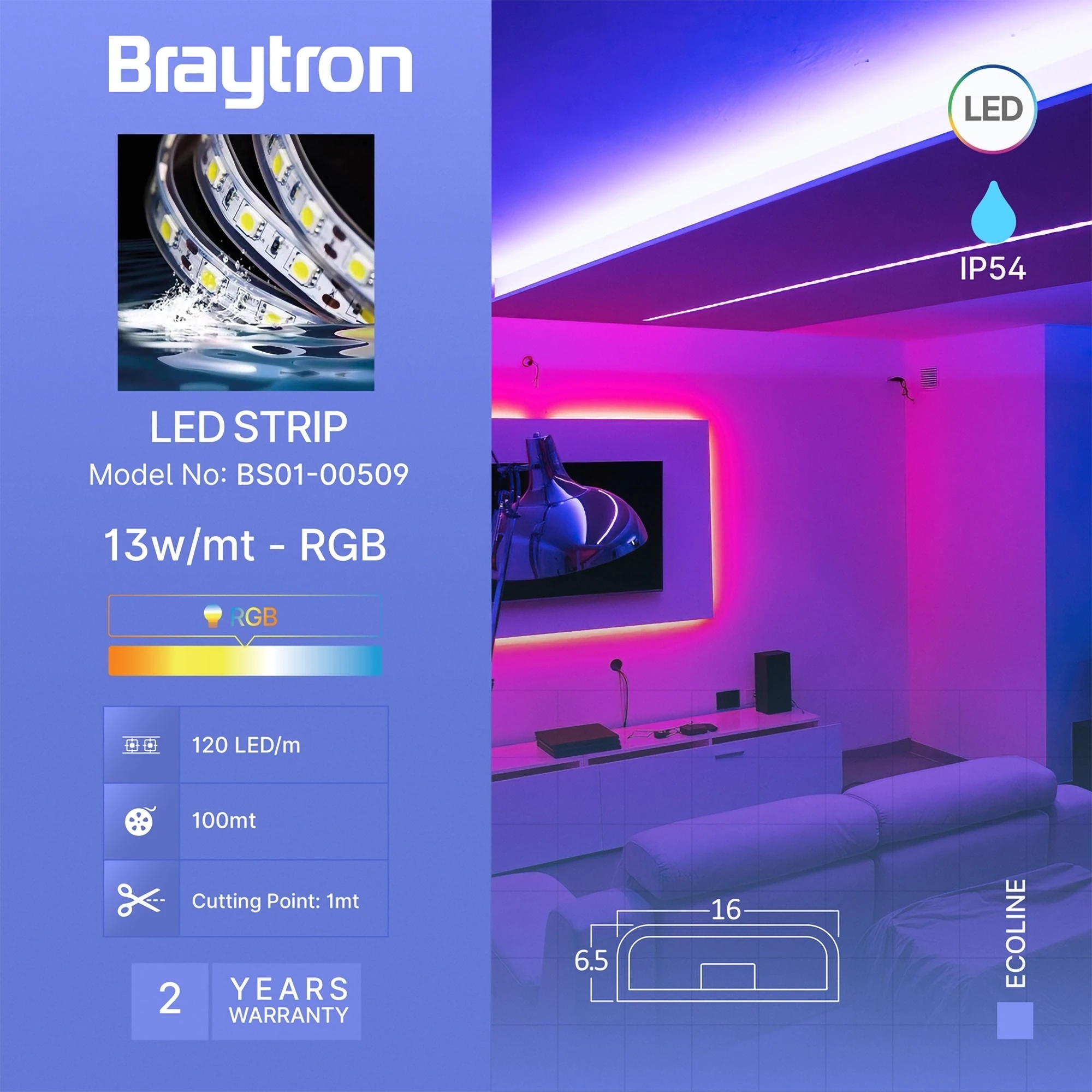 LED traka 220V 5050 120 LED/m RGB IP65 - Слика 3