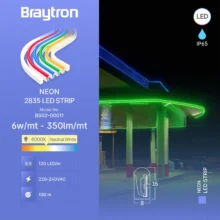LED neon traka 220V 6W/m 4000K IP65 8×16 Braytron Neon