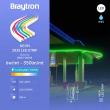 LED neon traka 220V 6W/m 6500K IP65 8×16 Braytron Neon