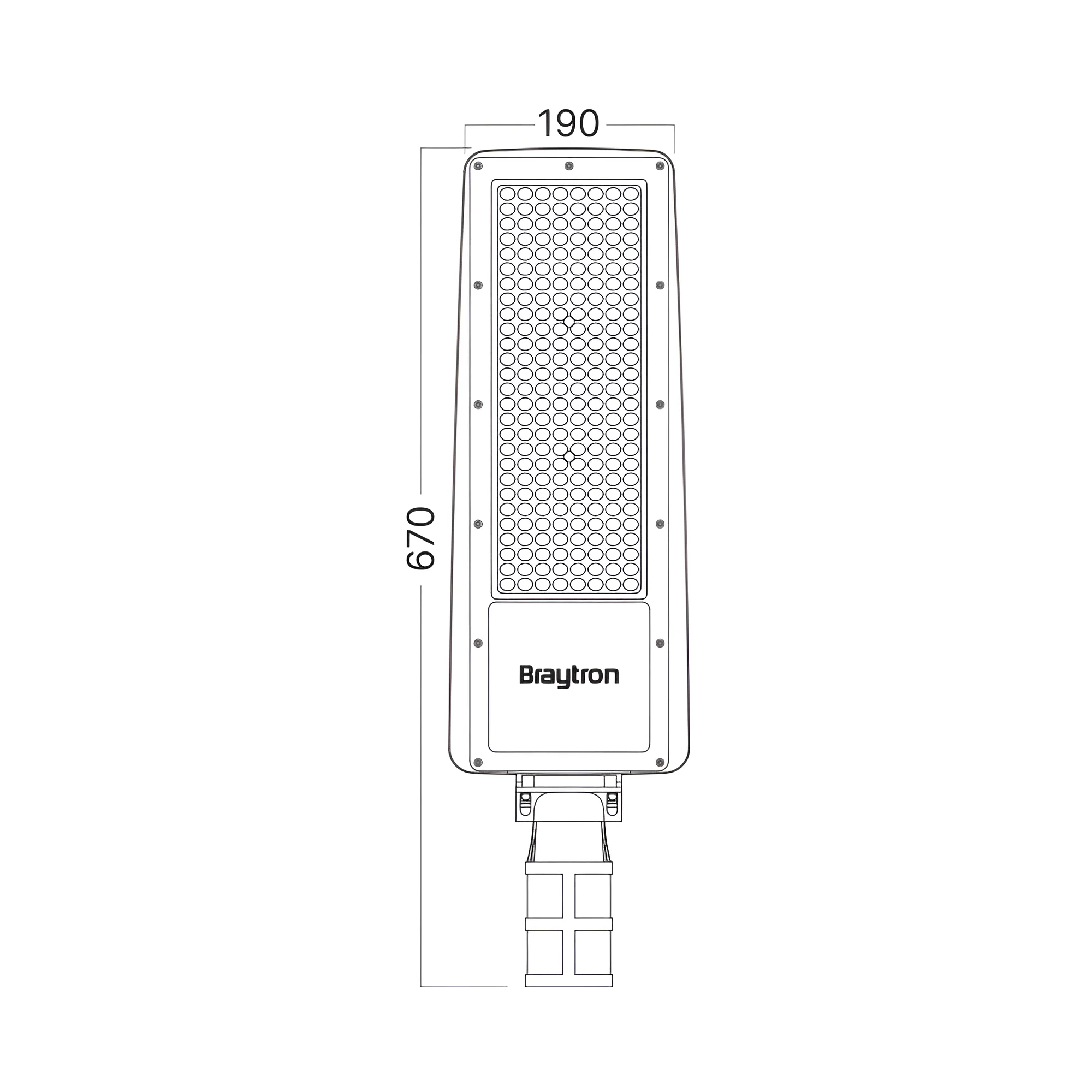 LED ulična svetiljka 150W 6500K siva StreetLine Pro IP66 Braytron - Слика 4
