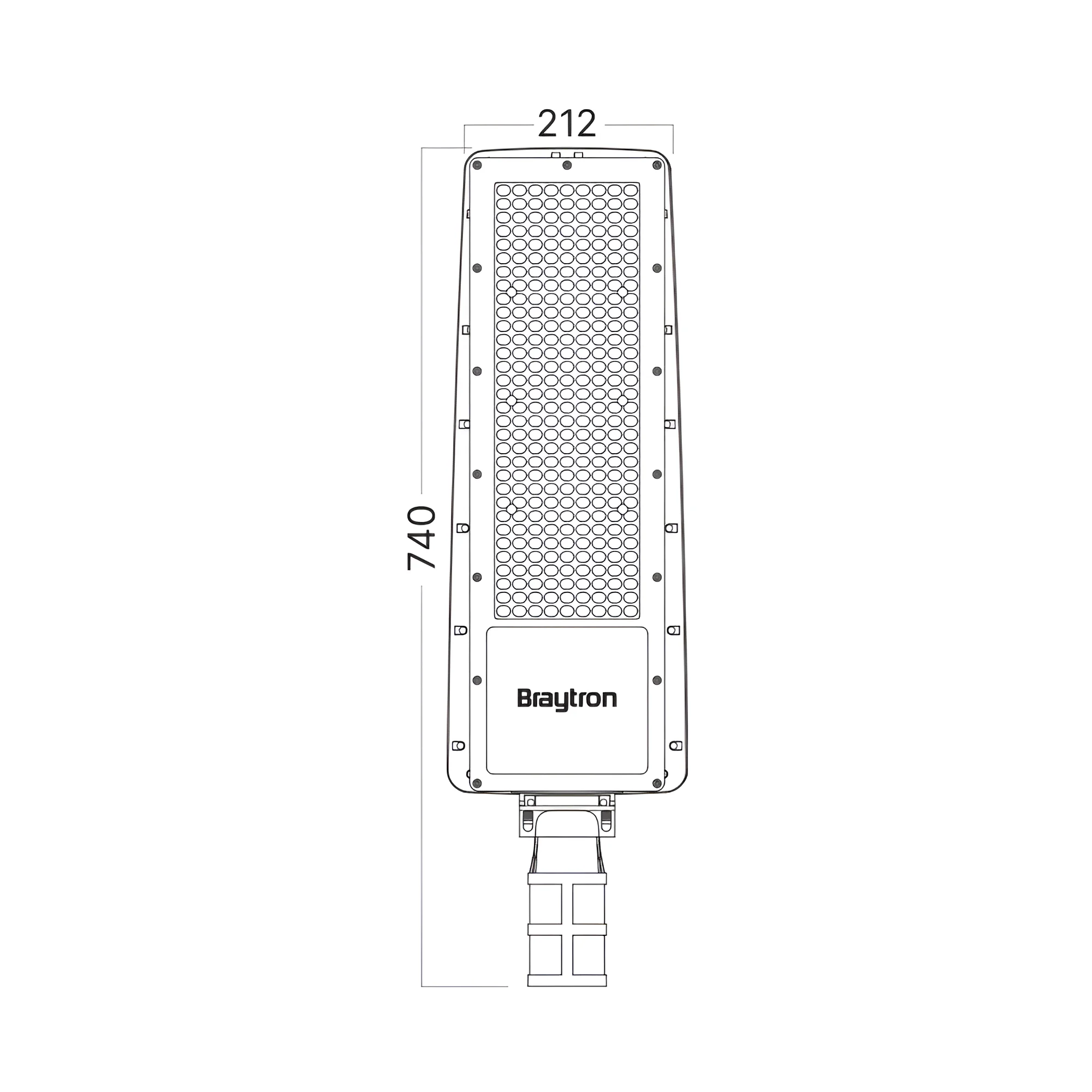 LED ulična svetiljka 200W 6500K siva StreetLine Pro IP66 Braytron - Слика 4