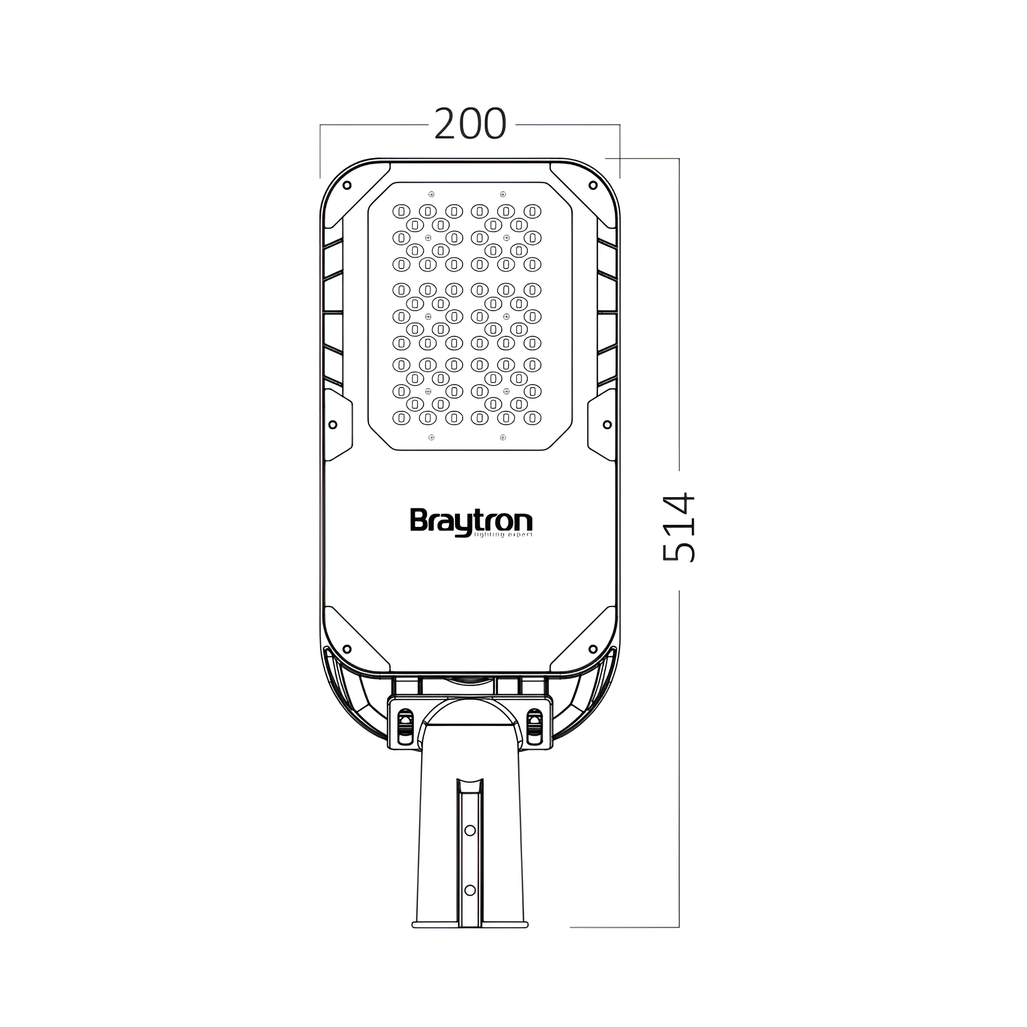 LED ulična svetiljka 83W 4000K siva StreetLine Elite IP66 Braytron - Слика 6