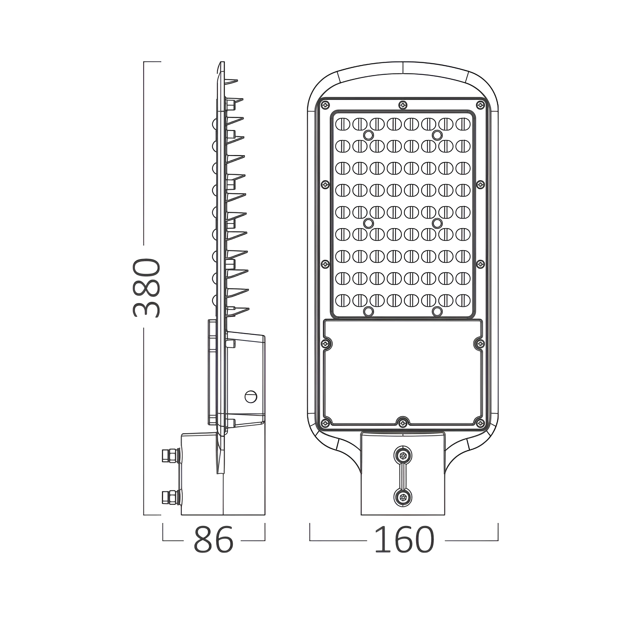 LED ulična svetiljka 50W 4000K siva StreetLine Compact IP66 Braytron - Слика 5