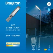 LED ulična svetiljka 50W 4000K siva StreetLine Plus IP66 Braytron