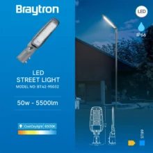 LED ulična svetiljka 50W 6500K siva StreetLine Plus IP66 Braytron