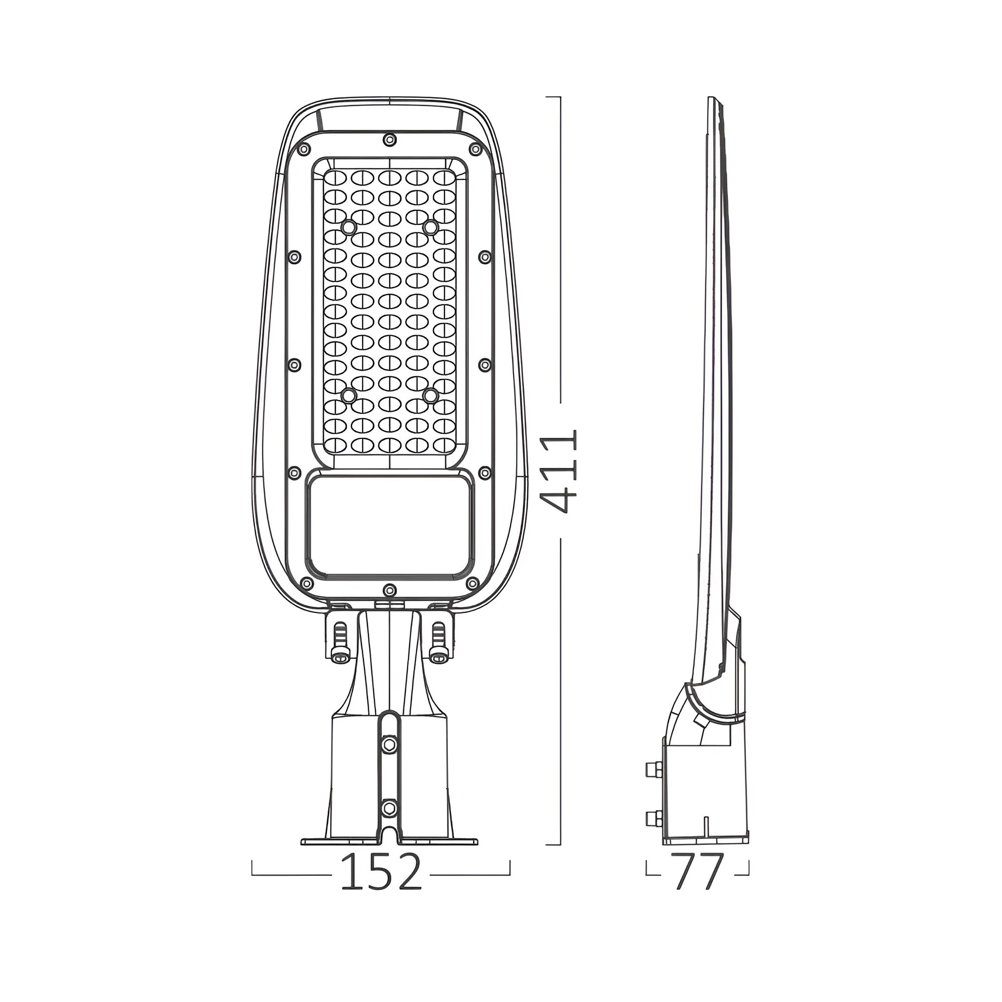 LED ulična svetiljka 50W 6500K siva StreetLine Plus IP66 Braytron - Слика 7