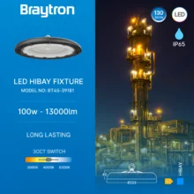 LED industrijsko zvono hibay 100W CCT crna IP65 Braytron HiBay Elite (13000 lm)