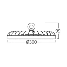 LED industrijsko zvono hibay 200W 4000K siva IP65 Braytron HiBay Elite