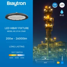 LED industrijsko zvono hibay 200W CCT crna IP65 Braytron HiBay Elite (26000 lm)