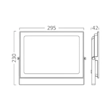 LED reflektor 150W 4000K crna IP65 Braytron Flood Flat