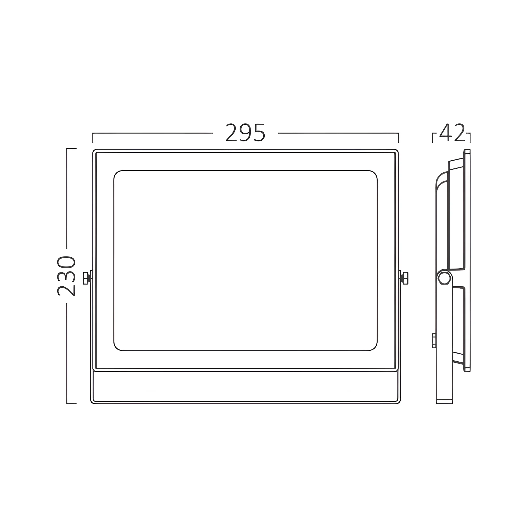 LED reflektor 150W 4000K crna IP65 Braytron Flood Flat - Слика 5