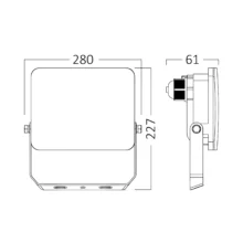 LED reflektor 100W CCT bela IP65 Braytron Flood White