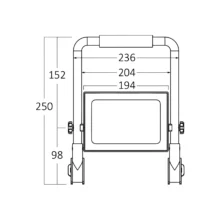 LED radno svetlo 50W 6500K crna i žuta IP65 Braytron