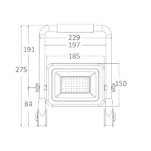 LED radno svetlo 50W CCT crna IP65 Braytron