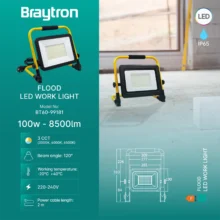LED radno svetlo 100W CCT crna IP65 Braytron