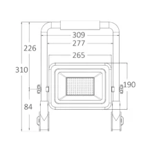LED radno svetlo 100W CCT crna IP65 Braytron