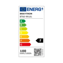 LED radno svetlo 100W CCT crna IP65 Braytron