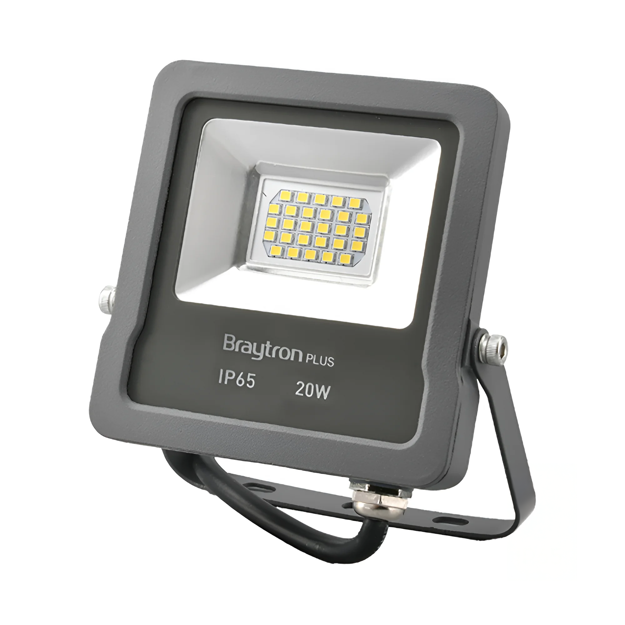LED reflektor 20W 3000K siva IP65 Braytron Flood Slim
