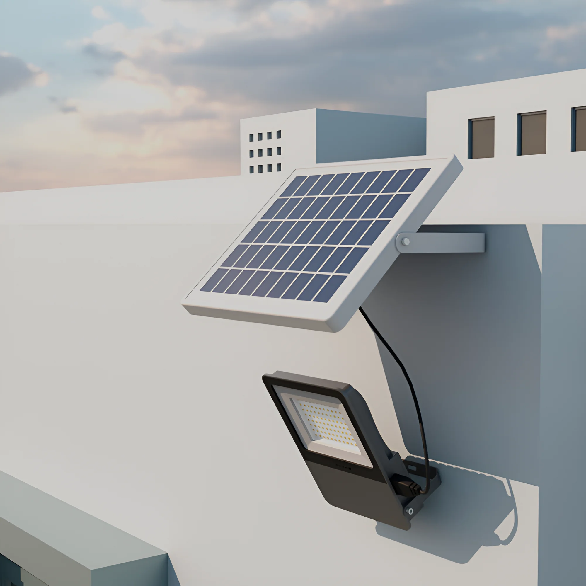 Solarni LED reflektor Bry Solar PL 75W CCT daljinski IP65