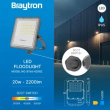 LED reflektor 20W CCT siva IP65 Braytron ProFlood
