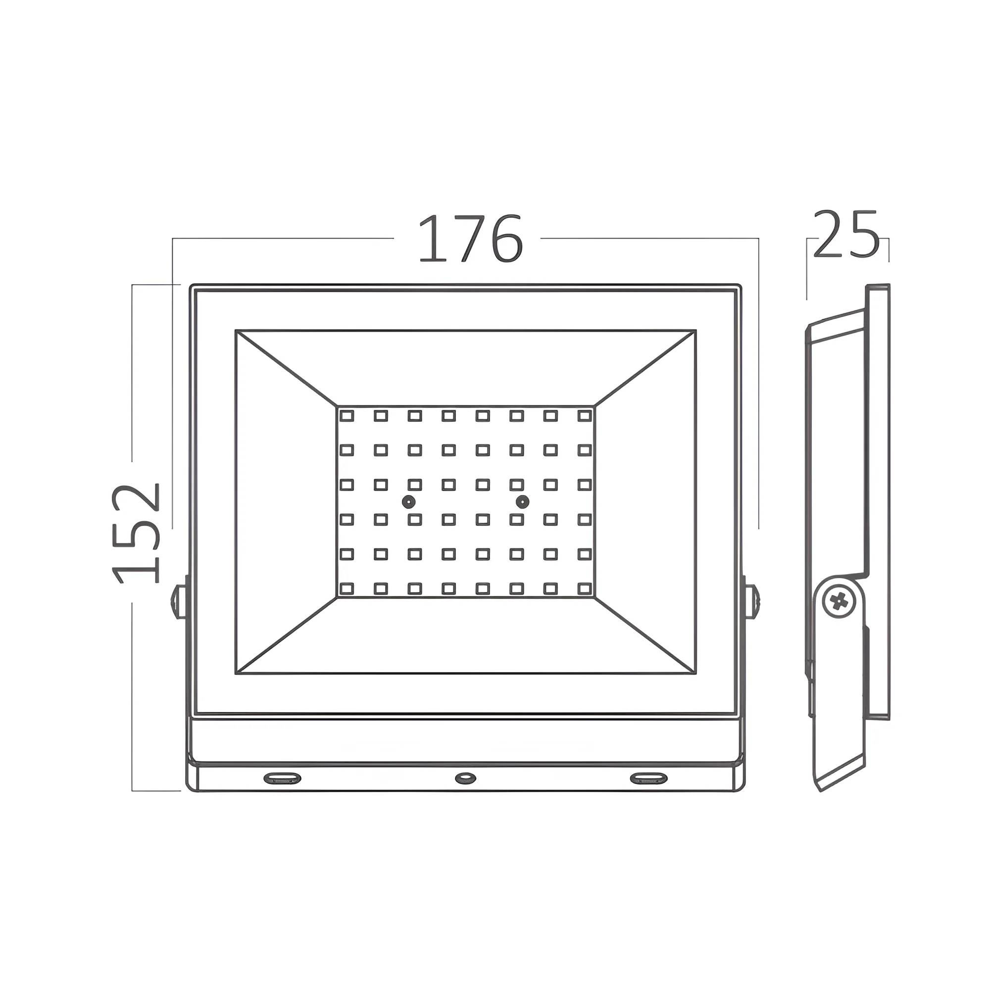 LED reflektor 50W 6500K crna IP65 Braytron Flood Compact - Слика 6