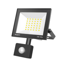 LED reflektor 30W 6500K sa senzorom crna IP54 Braytron Flood Compact