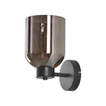 Braytron Zidna svetiljka E27 dimno staklo crna BV01-00043