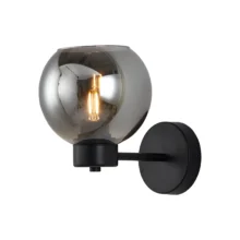 Braytron Zidna svetiljka E27 dimna kugla crna BV01-00053