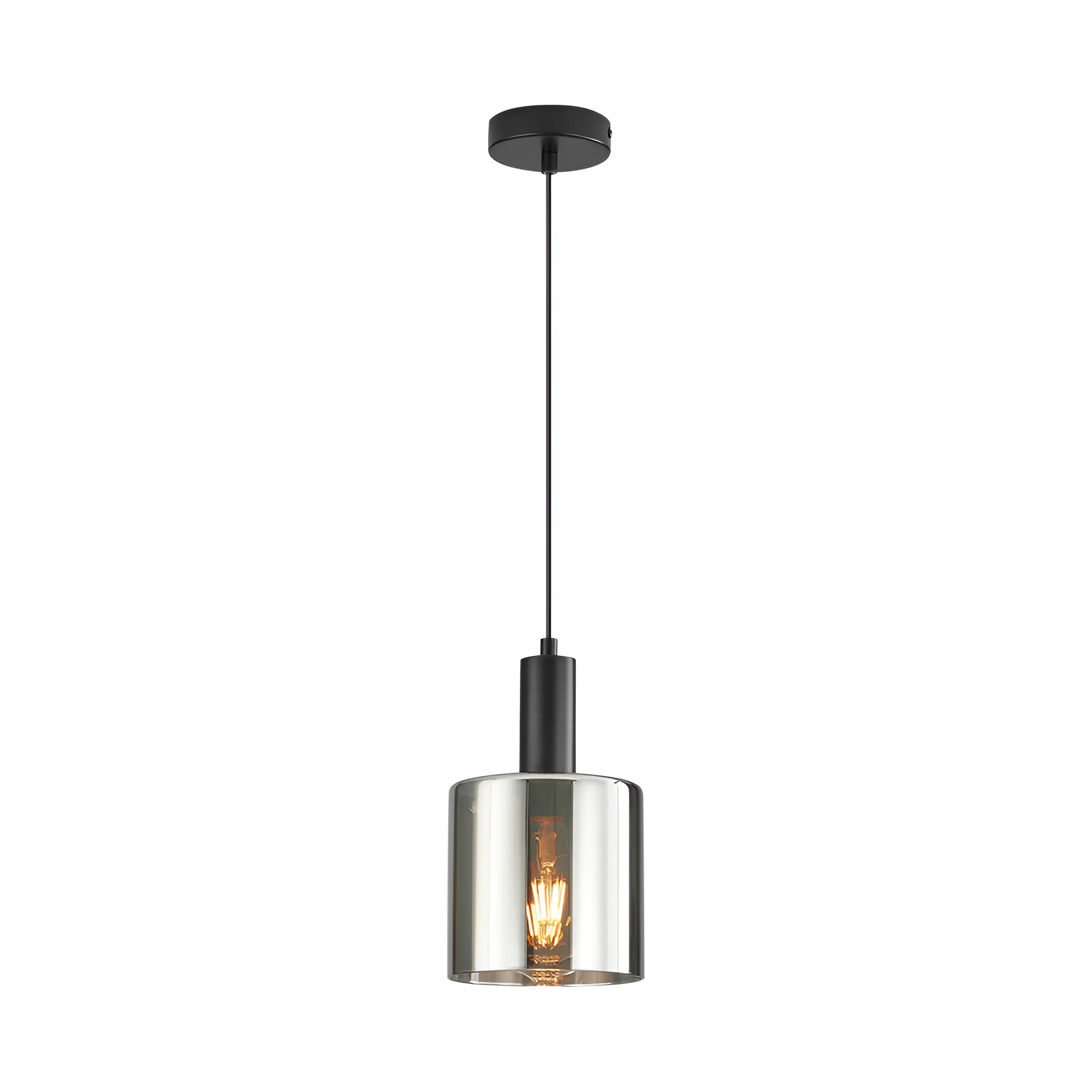 Braytron visilica jednogrla Dimno cilindrično E27 crna BV01-00070