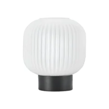 Stona lampa opalni globus Opal/Crna grlo E27