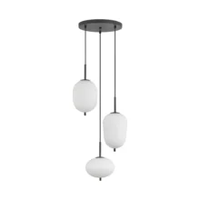 Braytron visilica trogrla Opal ovalno E14 crna BV01-00106