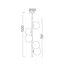 Braytron visilica petogrla Providno kuglasto G9 crna BV01-00120