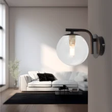 Braytron Zidna svetiljka G9 providna kugla crna BV01-00123