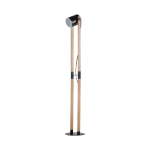 Podna lampa reflektor na drvenim stubovima Crna/Drvo grlo E27